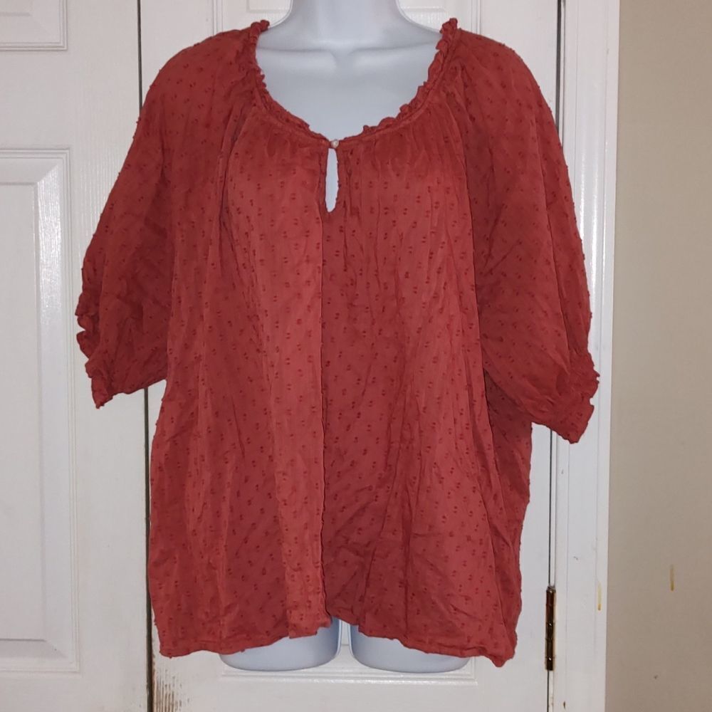 Old Navy light rust color top blouse Sz XXL